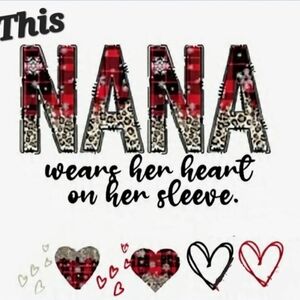 Plaid and Leopard Print 'Nana' Graphic Tee And Other Prints That Can Be